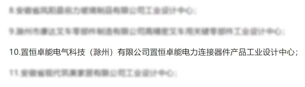 置恒卓能获新荣誉—“滁州市级工业设计中心”！